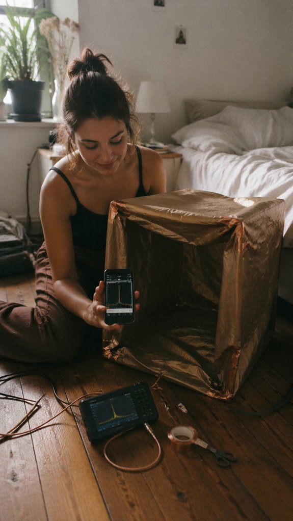 electromagnetic signal attenuation testing