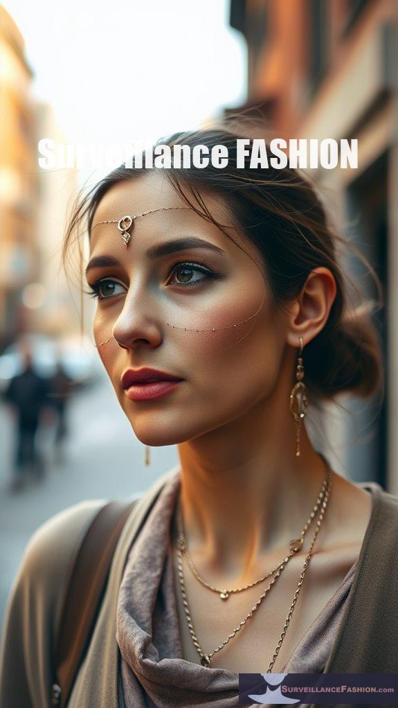 jewelry obscuring facial features