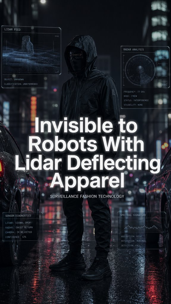 Invisible to Robots With Lidar Deflecting Apparel